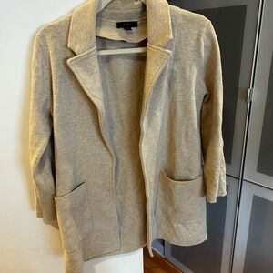 J. Crew Women's Beige Open-Front Cardigan